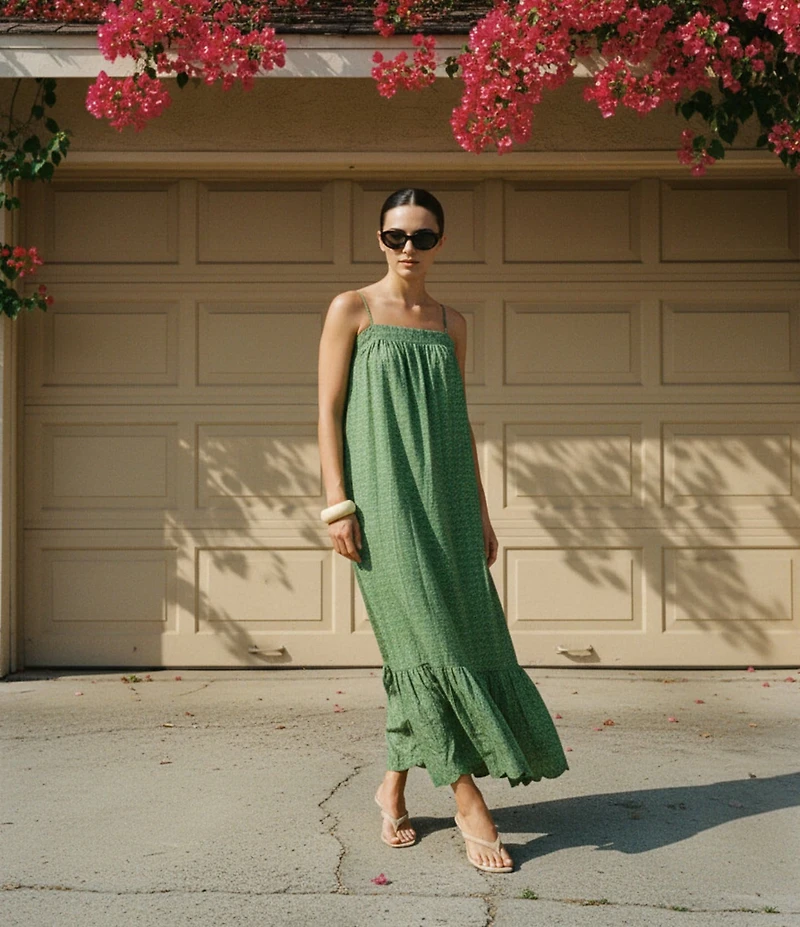 A Loves A Square Neck Sleeveless Cotton Maxi Dress
