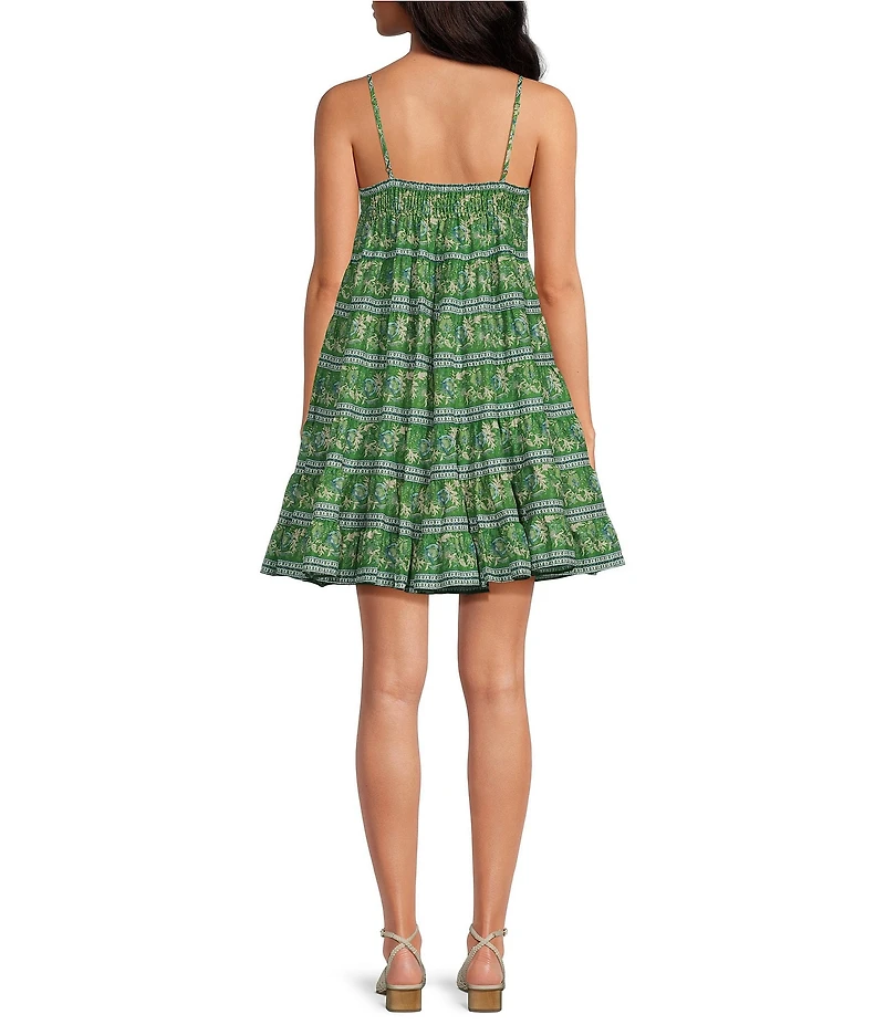 A Loves A Square Neck Sleeveless Cotton Mini Dress