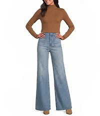 A Loves A Stretch Knit Turtleneck Long Sleeve Tee