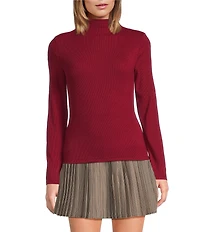 A Loves A Stretch Knit Turtleneck Long Sleeve Tee