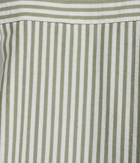 A Loves A Stripe Collared Neck Short Bubble Sleeve Button Front Shirt