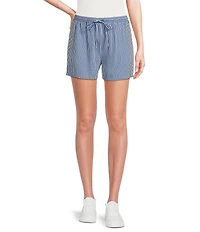 A Loves A Stripe Woven Mid Rise Coordinating Camp Shorts