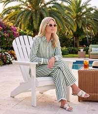A Loves A Striped Collared Long Sleeve Button Front Woven Coordinating Shirt