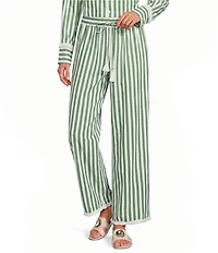 A Loves A Striped Mid Rise Full Length Woven Wide Leg Coordinating Pant