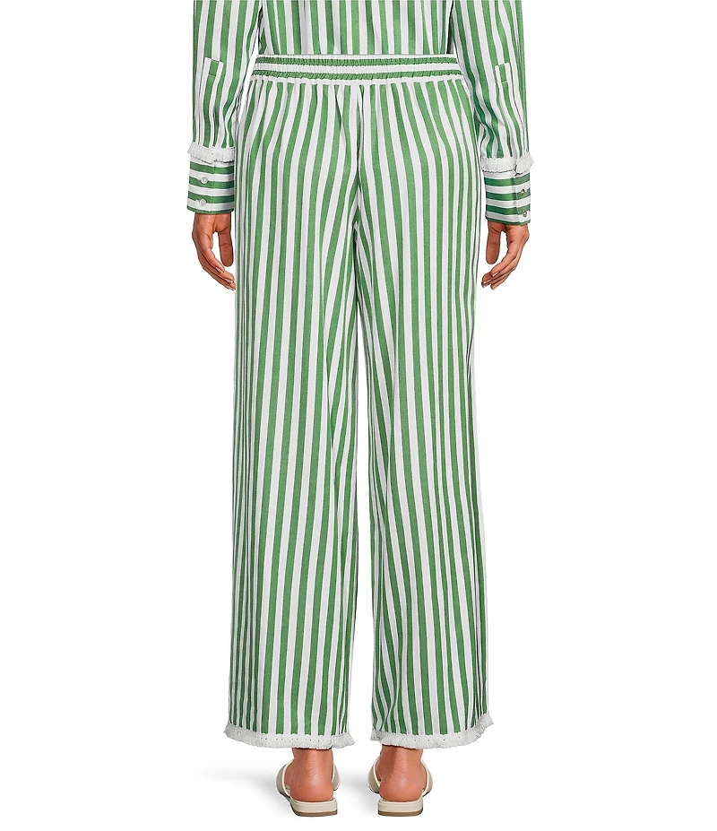 A Loves A Striped Mid Rise Full Length Woven Wide Leg Coordinating Pant