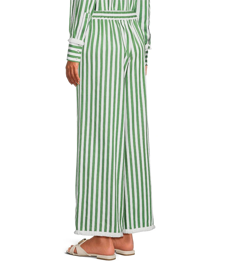 A Loves A Striped Mid Rise Full Length Woven Wide Leg Coordinating Pant
