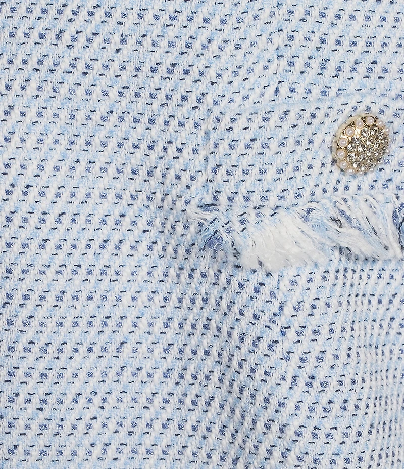 A Loves A Tweed Crew Neck Sleeveless A-Line Mini Dress