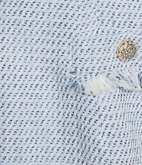 A Loves A Tweed Crew Neck Sleeveless A-Line Mini Dress