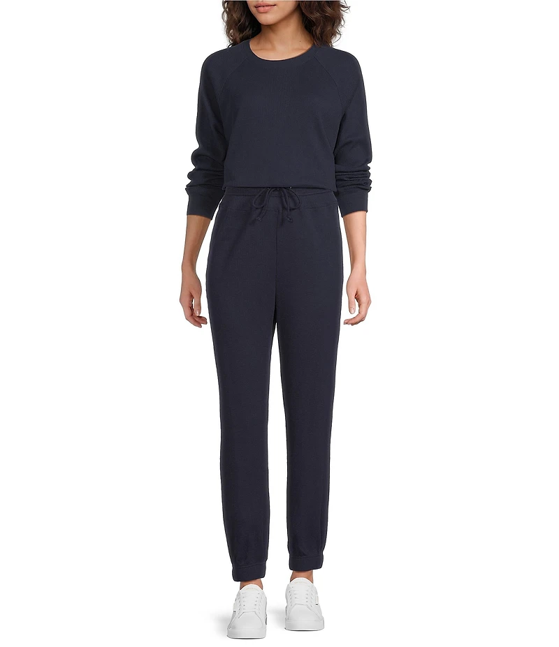 A Loves A Waffle Knit High Rise Full Length Coordinating Jogger Sweatpants