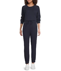 A Loves A Waffle Knit High Rise Full Length Coordinating Jogger Sweatpants