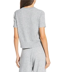 A Loves A Wool Blend Crew Neck Short Sleeve Sweater Coordinating Tee Shirt