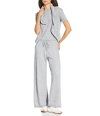 A Loves A Wool Blend Crew Neck Short Sleeve Sweater Coordinating Tee Shirt