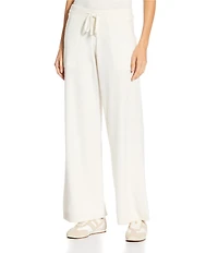 A Loves A Wool Blend Mid Rise Tie Front Wide Leg Sweater Lounge Coordinating Pants