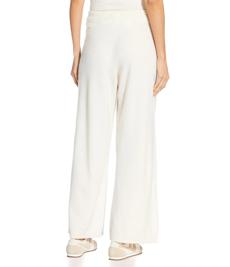 A Loves A Wool Blend Mid Rise Tie Front Wide Leg Sweater Lounge Coordinating Pants