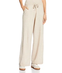A Loves A Wool Blend Mid Rise Tie Front Wide Leg Sweater Lounge Coordinating Pants