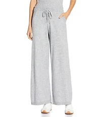 A Loves A Wool Blend Mid Rise Tie Front Wide Leg Sweater Lounge Coordinating Pants