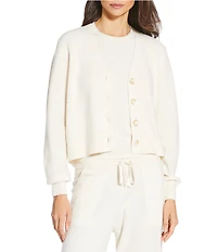 A Loves A Wool Blend V-Neck Long Sleeve Button Front Coordinating Cardigan