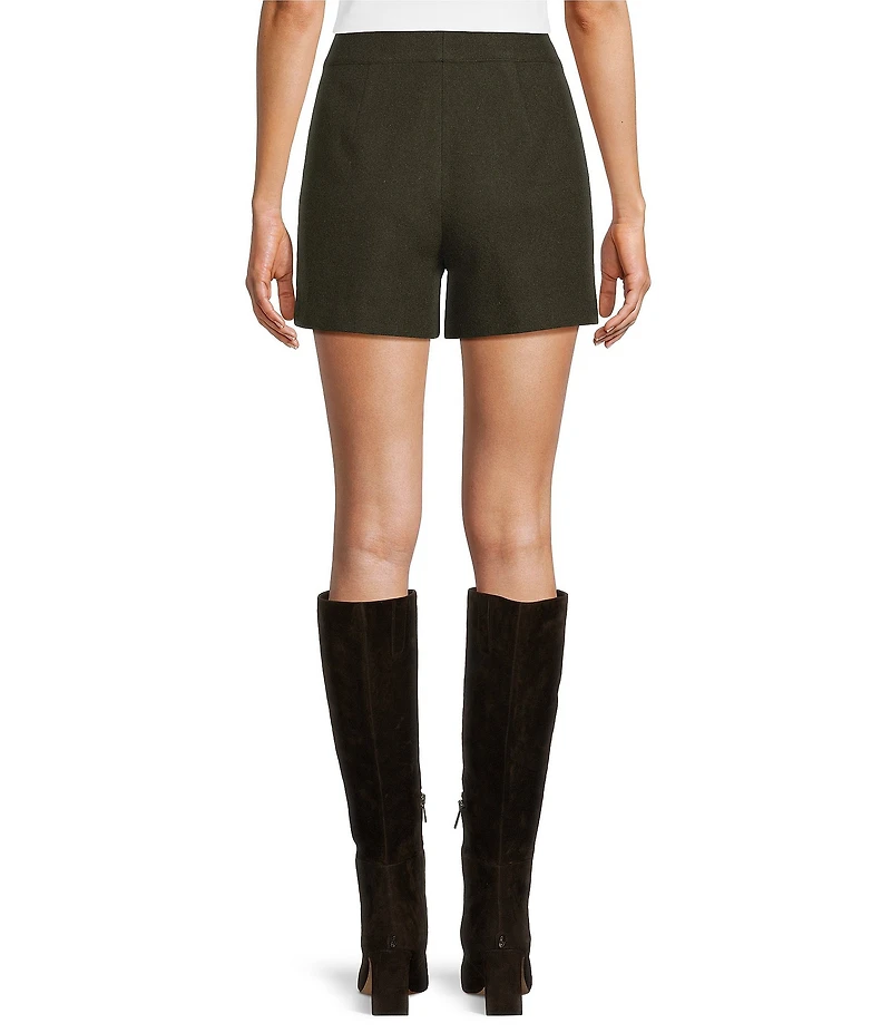 A Loves A Wooly Mid Rise Wool Blend Mini Shorts