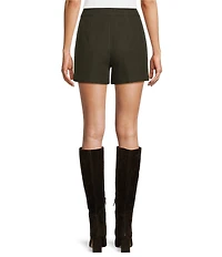 A Loves A Wooly Mid Rise Wool Blend Mini Shorts