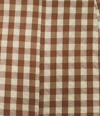 A Loves A Woven Checker Gingham Print High-Rise Coordinating Midi Skirt