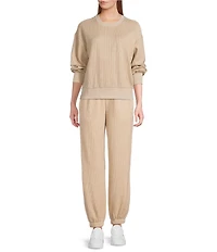 A Loves A Woven Coordinating High Rise Jogger Sweatpants