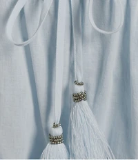 A Loves A Woven Lace High Rise Tassel Drawstring Coordinating Shorts