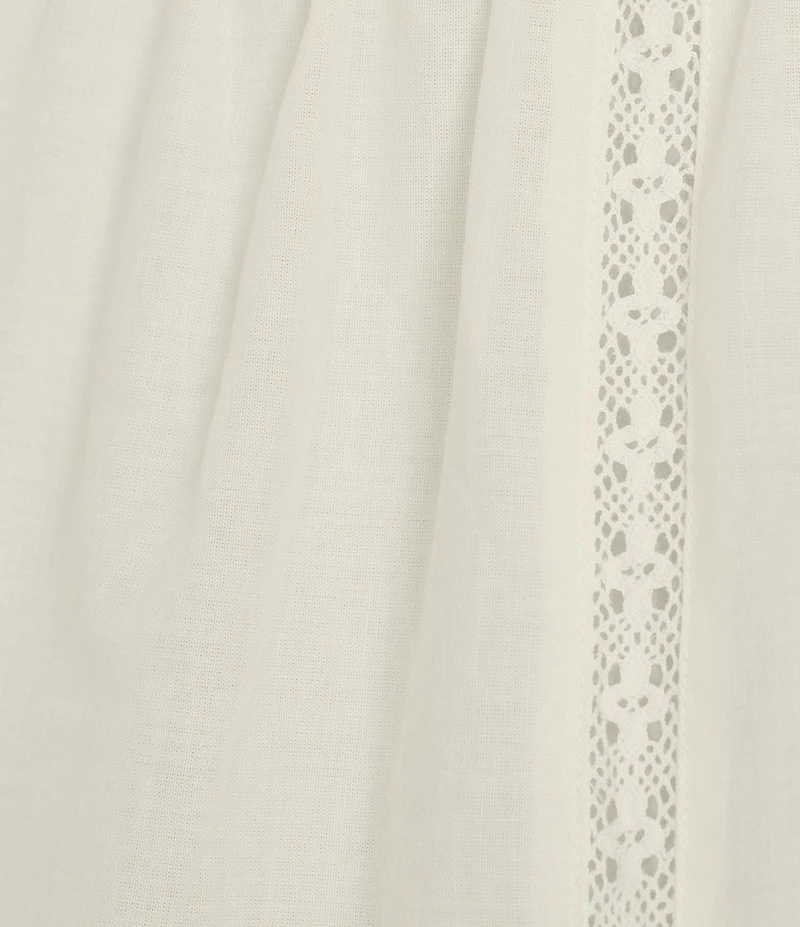 A Loves A Woven Lace Straight Neck Sleeveless Spaghetti Strap Flounce Coordinating Camisole Top