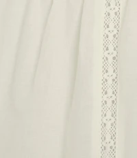 A Loves A Woven Lace Straight Neck Sleeveless Spaghetti Strap Flounce Coordinating Camisole Top