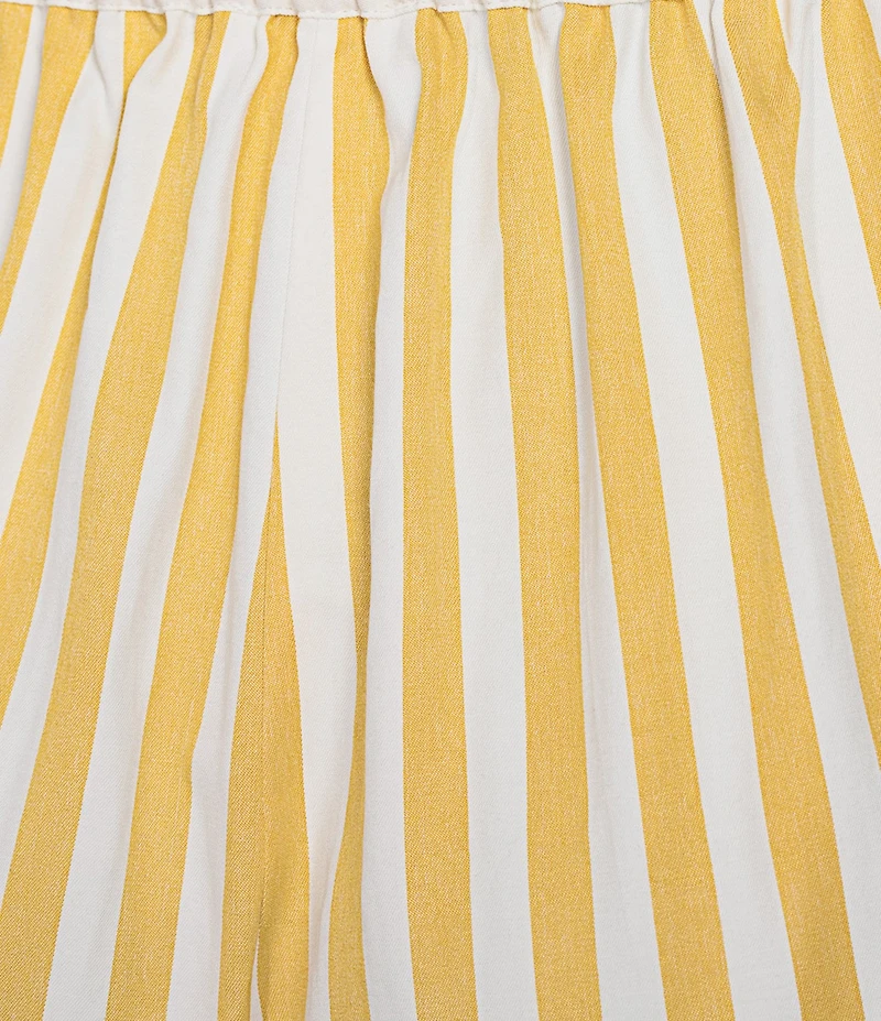A Loves A Woven Stripe High Rise Tassel Tie Wide Leg Fringe Hem Coordinating Pants