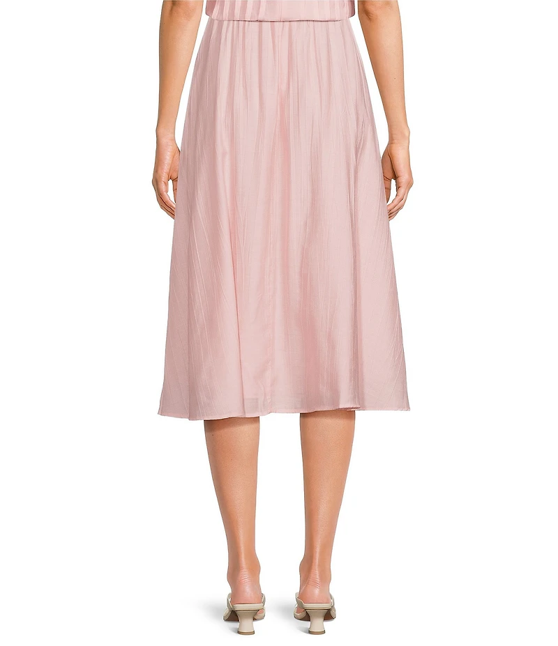 A.Ren Aurelia Coordinating Woven Pull-On Midi Skirt