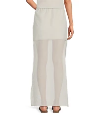 A.Ren Camille Half Sheer Coordinating Midi Skirt