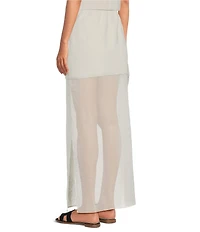 A.Ren Camille Half Sheer Coordinating Midi Skirt