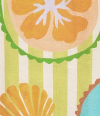 A.Ren Fiorella Printed Round Neck Sleeveless Open Back Linen Mini Shift Dress