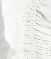 A.Ren Juliette Smocked Round Neck Short Sleeve Knit Top