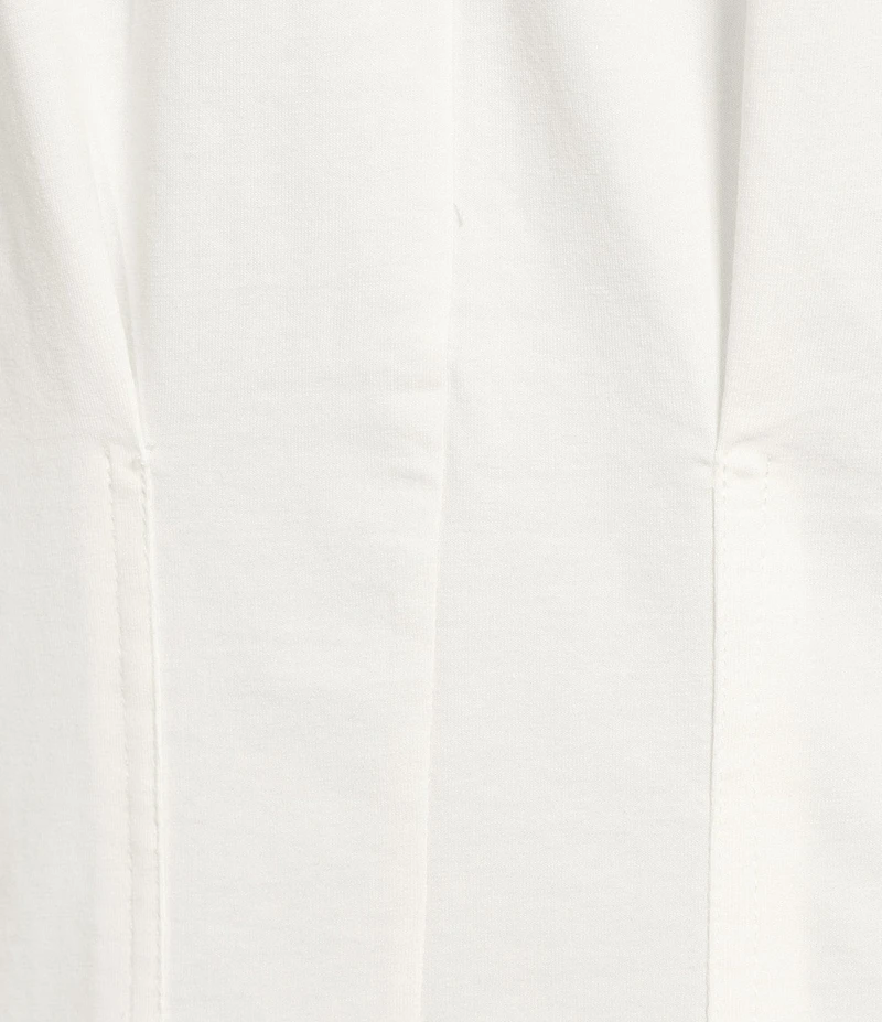 A.Ren Sarlat Round Neck Short Sleeve Jersey Knit Flare Top