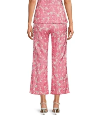 Abbey Glass Blair Coordinating Cropped Flare Hem Jacquard Pants