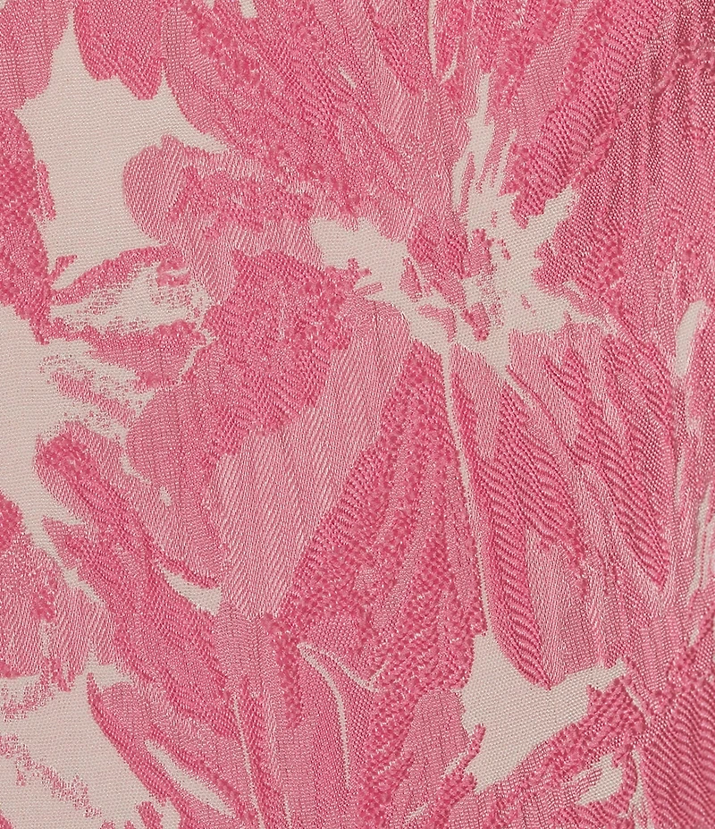 Abbey Glass Blair Coordinating Cropped Flare Hem Jacquard Pants