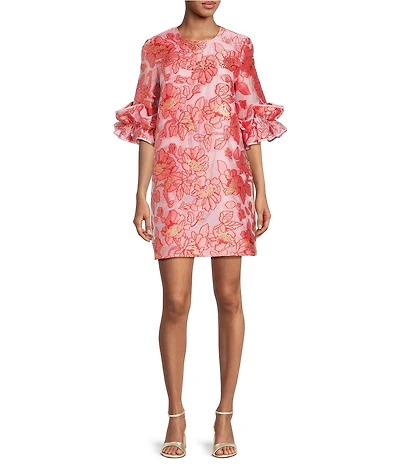 Abbey Glass Bronwyn Crew Neck Shift Mini Dress
