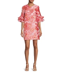 Abbey Glass Bronwyn Crew Neck Shift Mini Dress