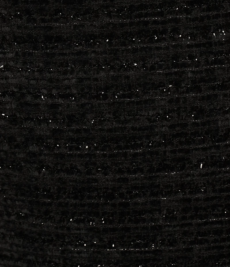 Abbey Glass Carter Boucle Tweed Wide Leg Flat Front Thick High Waistband Trouser Pants