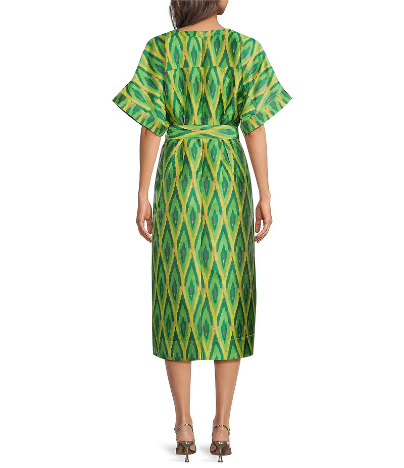 Abbey Glass Evelyn Jacquard Midi Dress