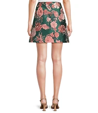 Abbey Glass Jessica Floral Jacquard A-Line Mini Skirt