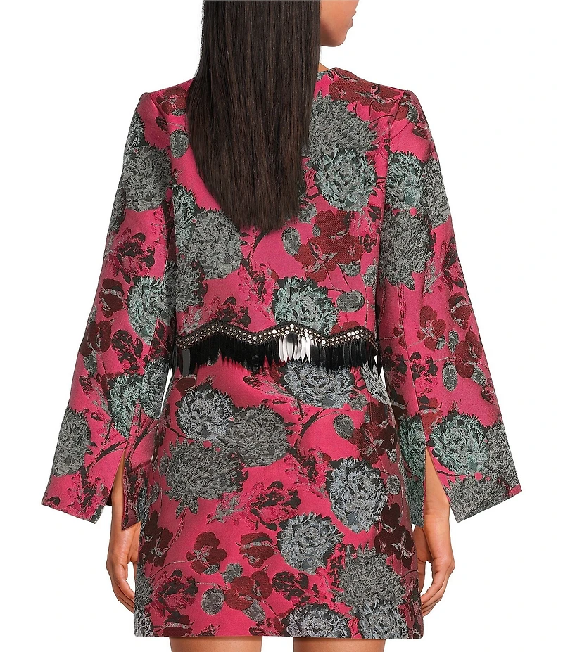 Abbey Glass Kennedy Floral Print Cropped Jacket