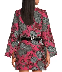 Abbey Glass Kennedy Floral Print Cropped Jacket