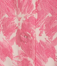 Abbey Glass Sloane Jacquard Peplum Square Neckline Sleeveless Blouse