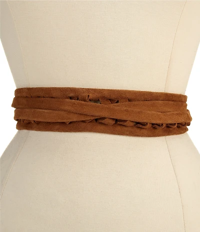 ADA 1.75#double; Ava Woven Tassel Wrap Belt