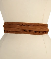 ADA 1.75#double; Ava Woven Tassel Wrap Belt