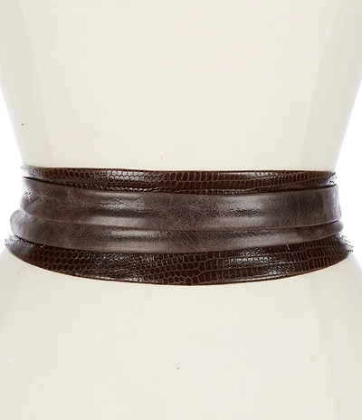 ADA Classic Havana Python Leather Wrap Belt