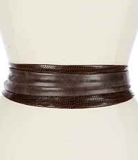 ADA Classic Havana Python Leather Wrap Belt