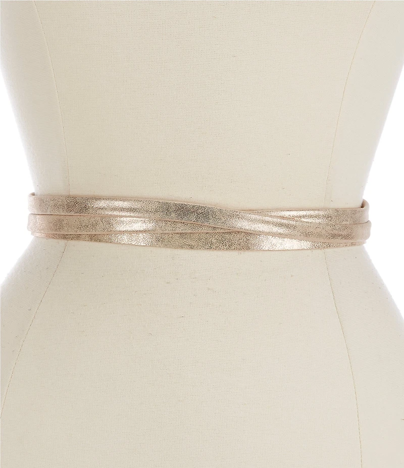ADA Skinny Leather Wrap Belt
